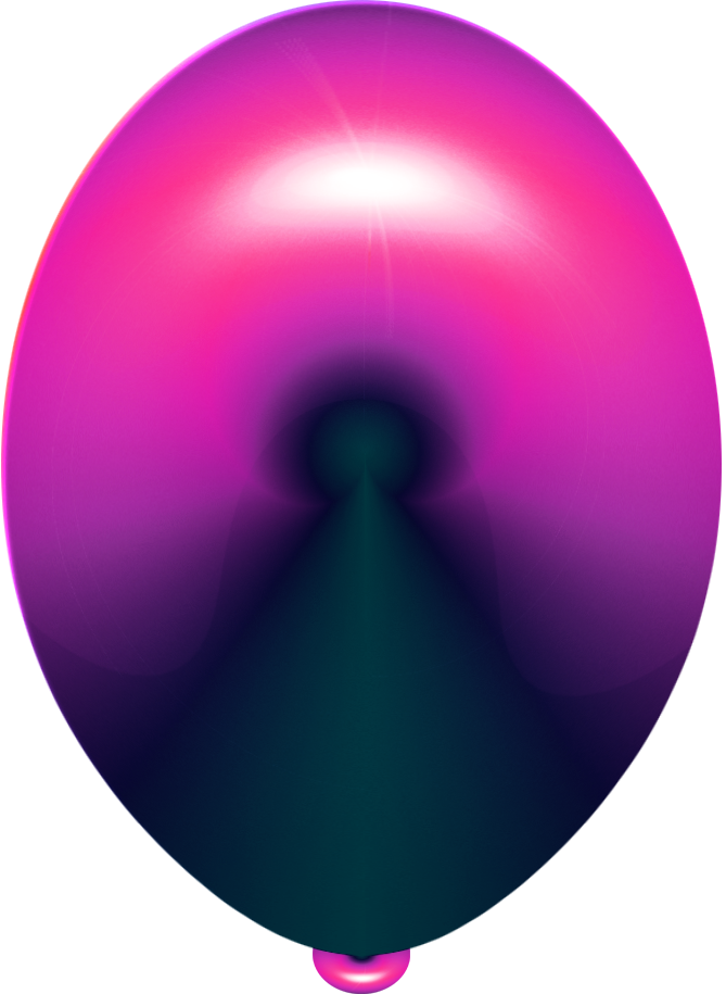 Purple 3d Balloon