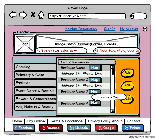 Low Fidelity Wireframe with Balsamiq